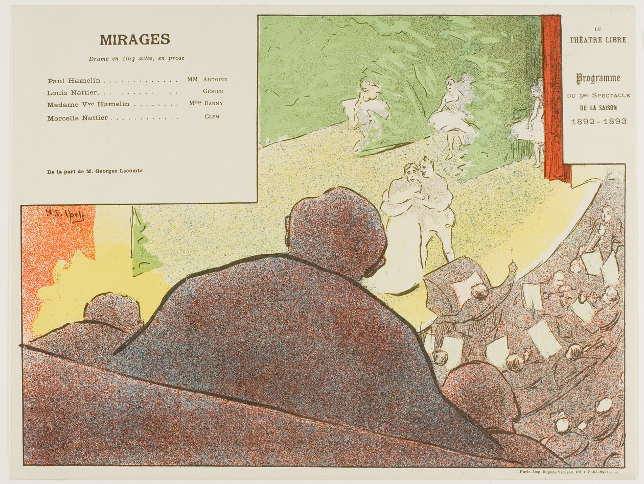 Fünfte Aufführung: Mirages, für Le Théâtre Libre von Henri Gabriel Ibels