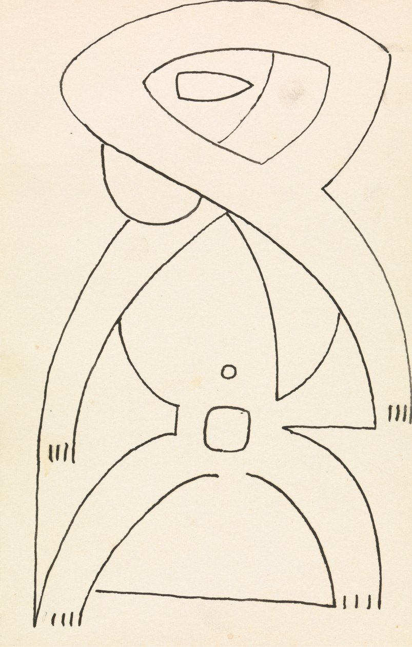 Figurenstudie für ein Reliefdesign von Henri Gaudier Brzeska