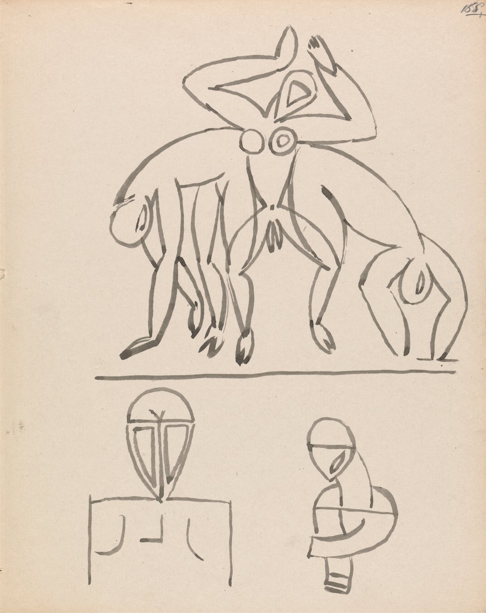Neun Figurenstudien von Henri Gaudier-Brzeska