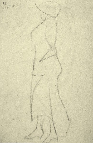 Spaziergänger von der Seite von Henri Gaudier Brzeska