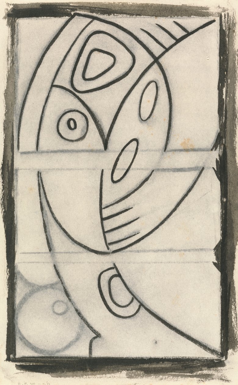 Reliefdesign einer abstrakten weiblichen Figur von Henri Gaudier Brzeska