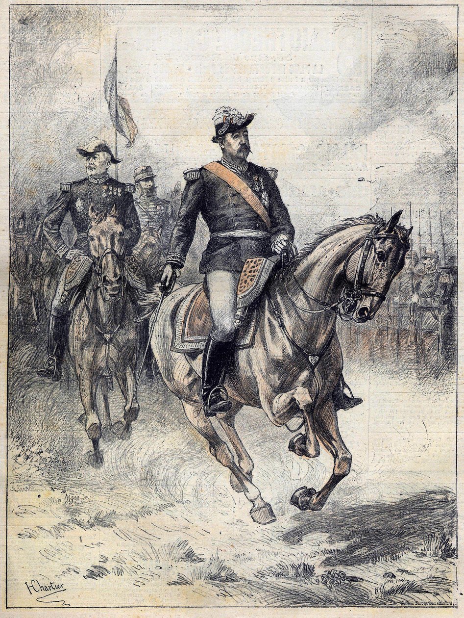 General Felix Gustave (Felix-Gustave) Saussier (1828-1905) im Jahr 1892 nach Chartiers Aquarell. von Henri Georges Jacques (after) Chartier