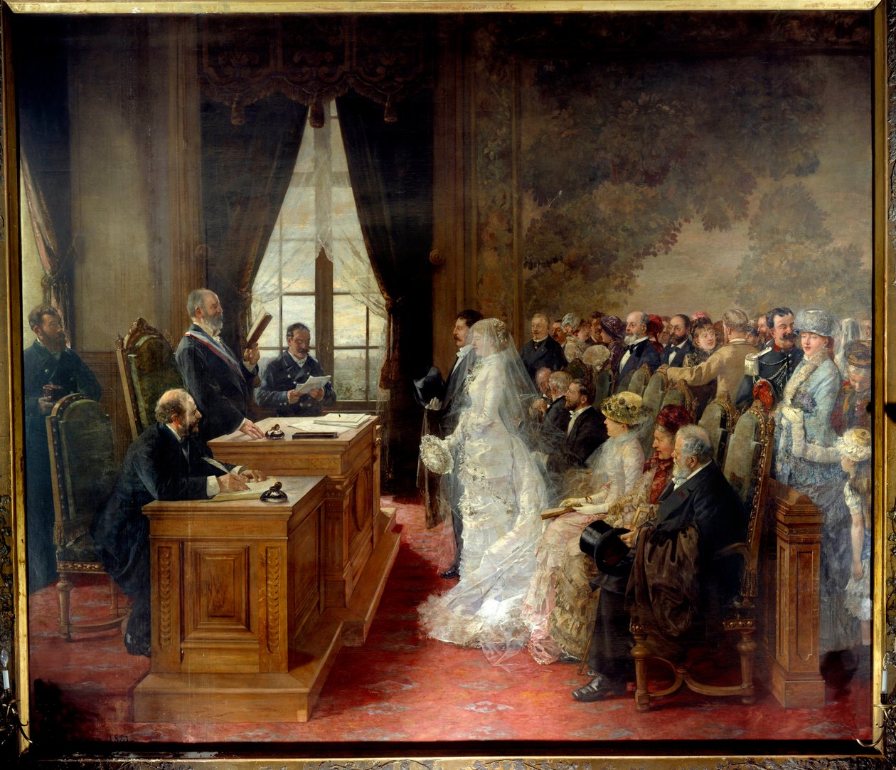 Die standesamtliche Trauung von Mathurin Moreau im Pariser Rathaus 1881 von Henri Gervex