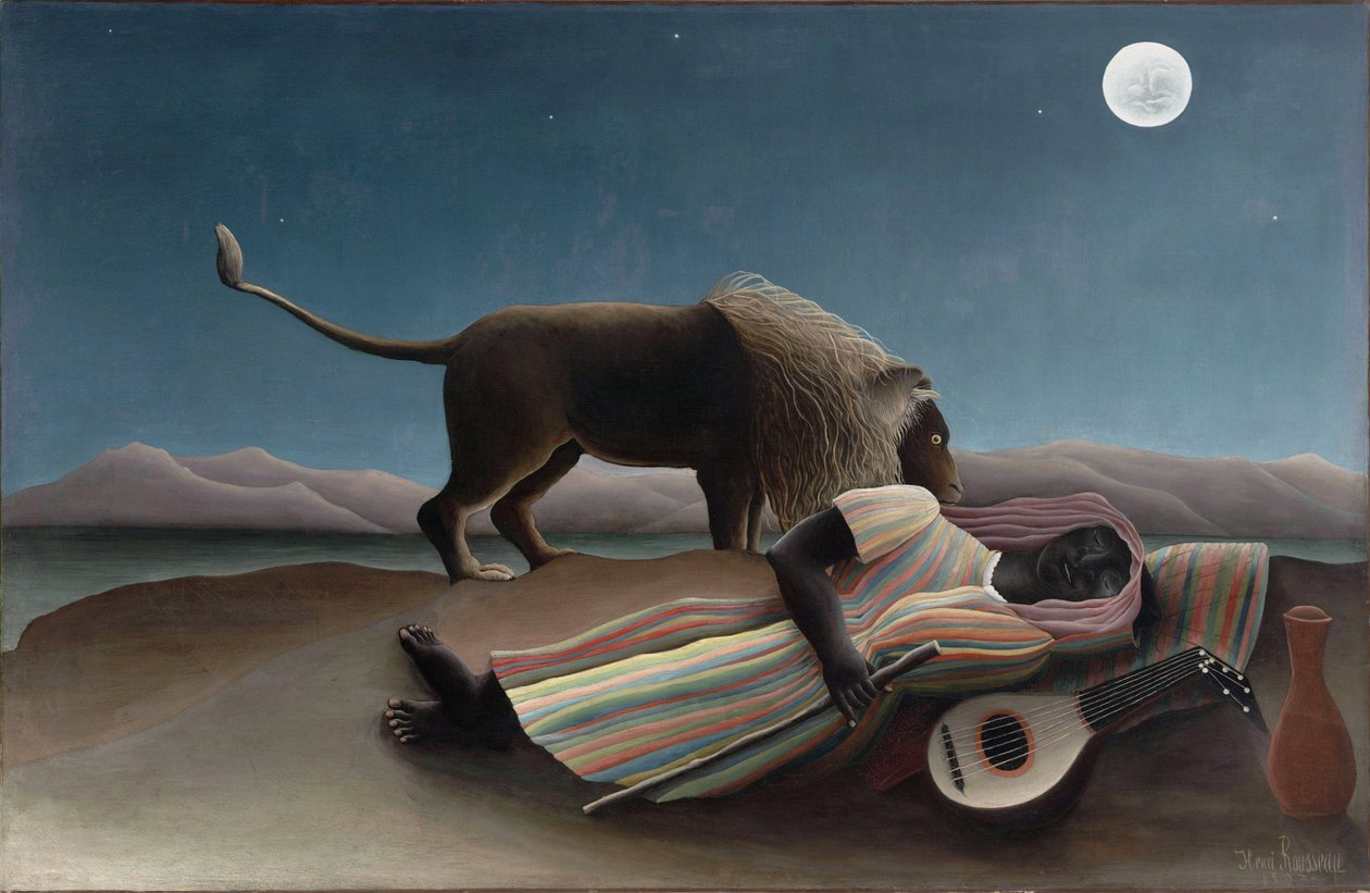 Die schlafende Zigeunerin von Henri J.F. Rousseau