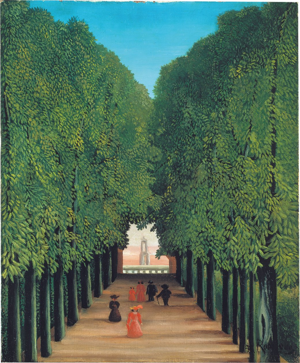 Die Allee im Park von Saint Cloud, ca. 1908 von Henri Rousseau