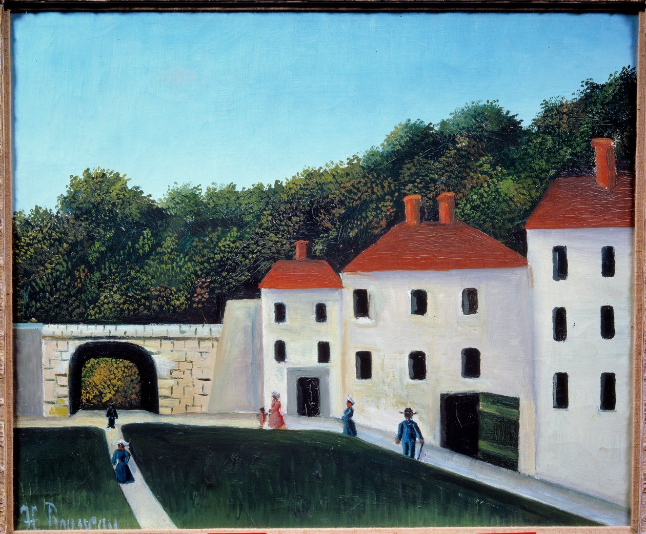 Spaziergänger in einem Park von Henri J.F. Rousseau