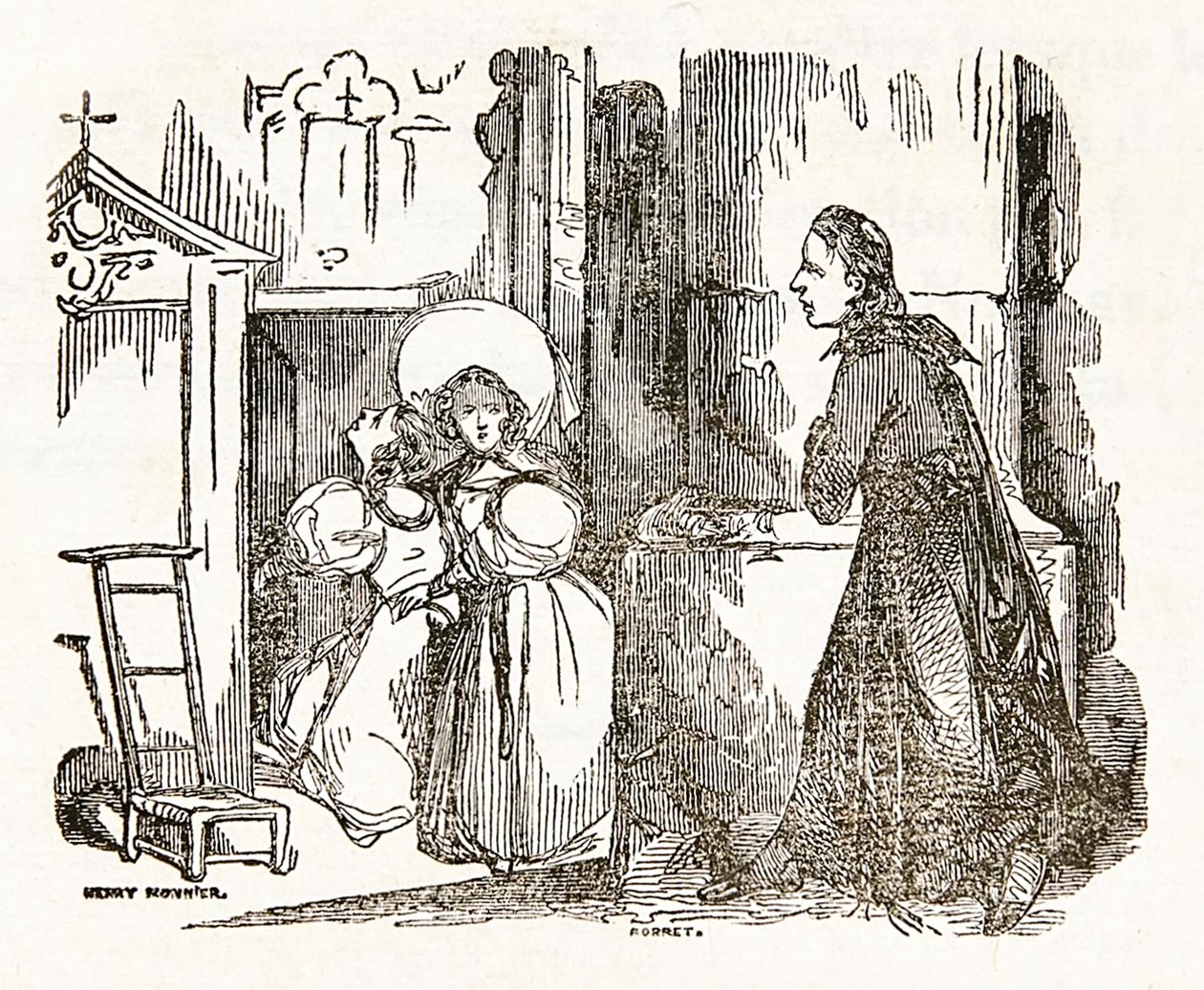 Le Rouge et le Noir von Stendhal (Marie-Henri Beyle) Titelblatt aus Buch 1 von Henri Joseph Dubouchet