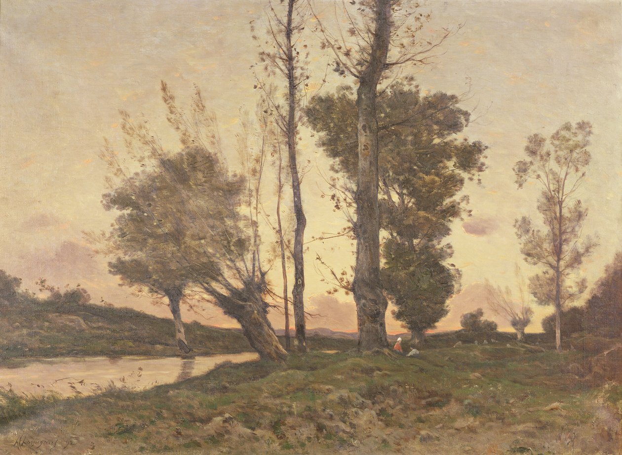 Landschaft mit einem Bach von Henri-Joseph Harpignies