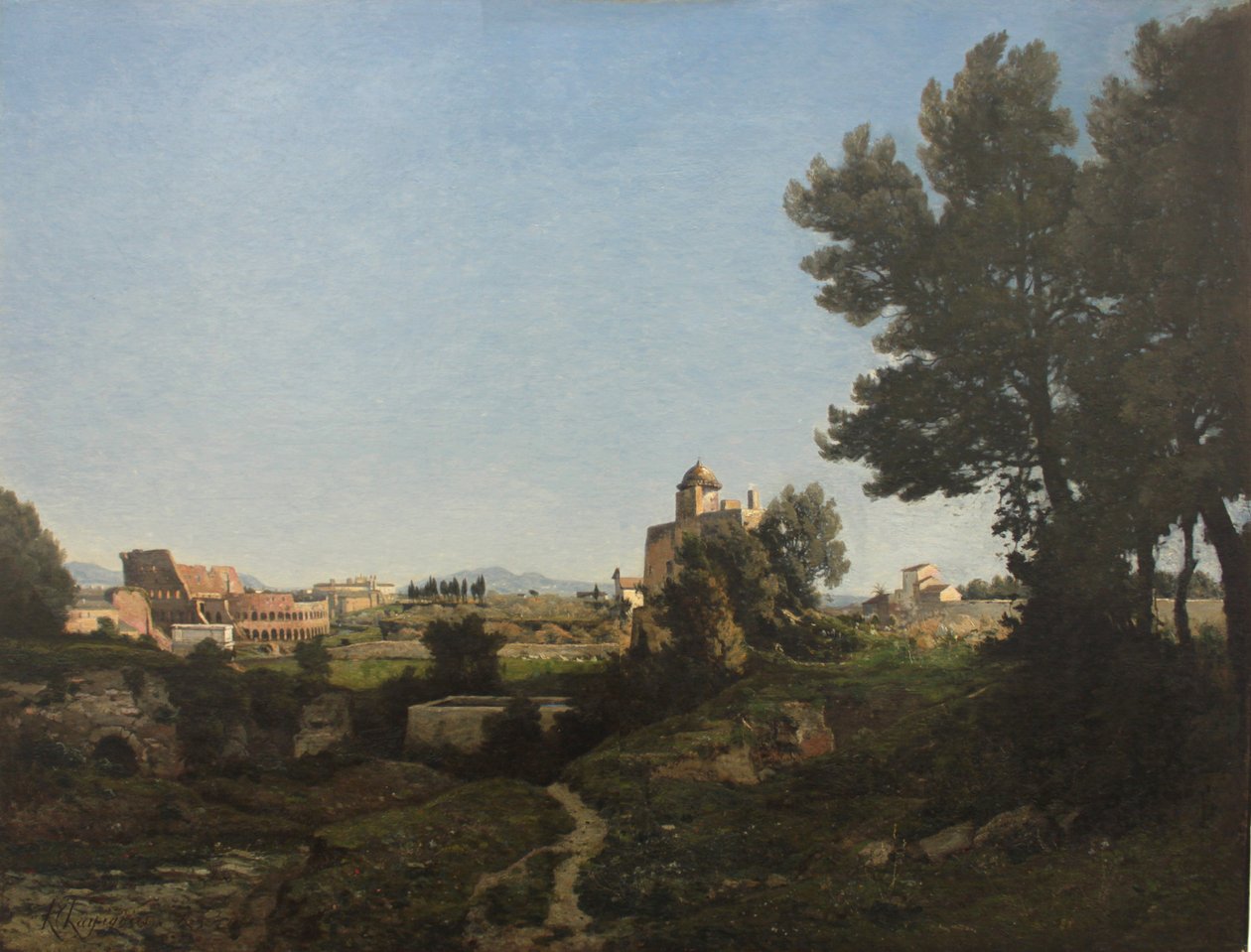 Blick auf Rom vom Palatin-Hügel, 1865 von Henri Joseph Harpignies