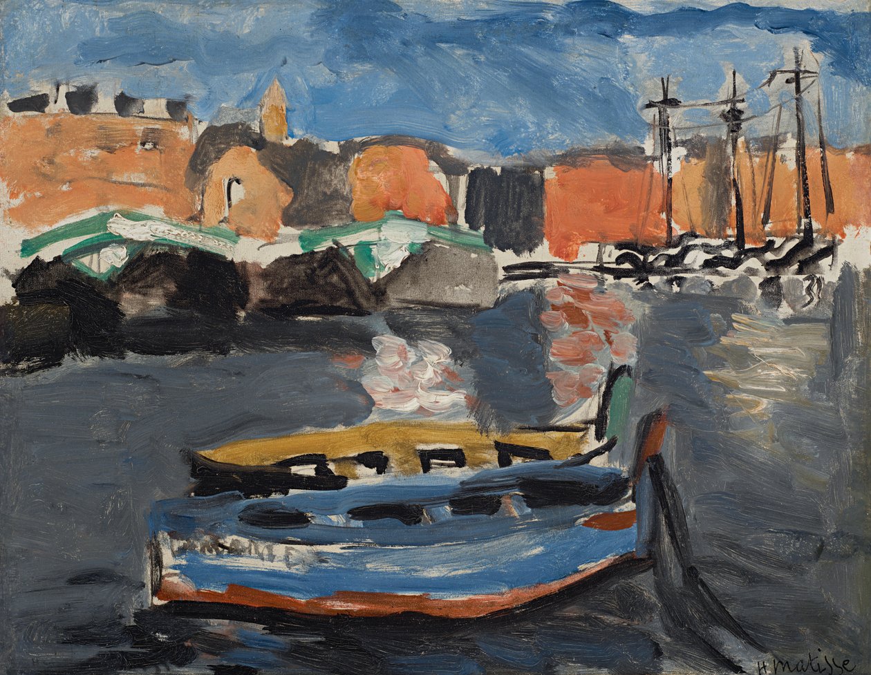 Getarntes Boot im Hafen von Marseille von Henri Matisse