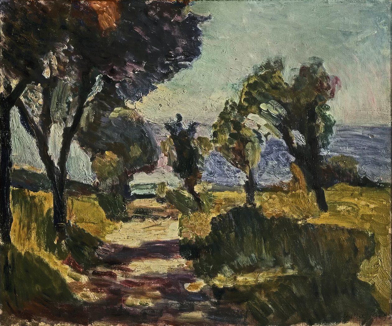 Korsische Landschaft mit Olivenbäumen von Henri Matisse