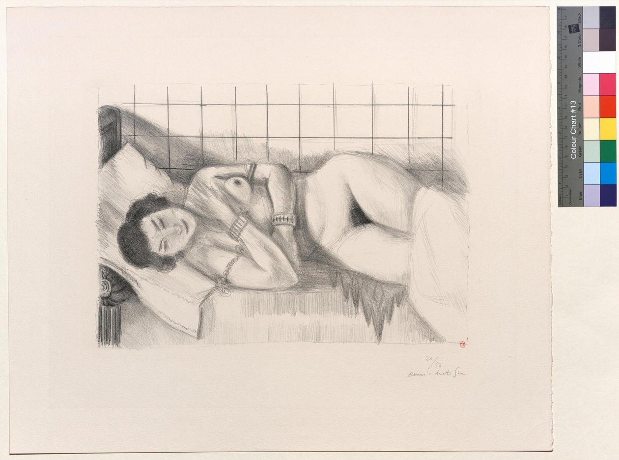 Schlafende Figur, Schal über den Beinen von Henri Matisse