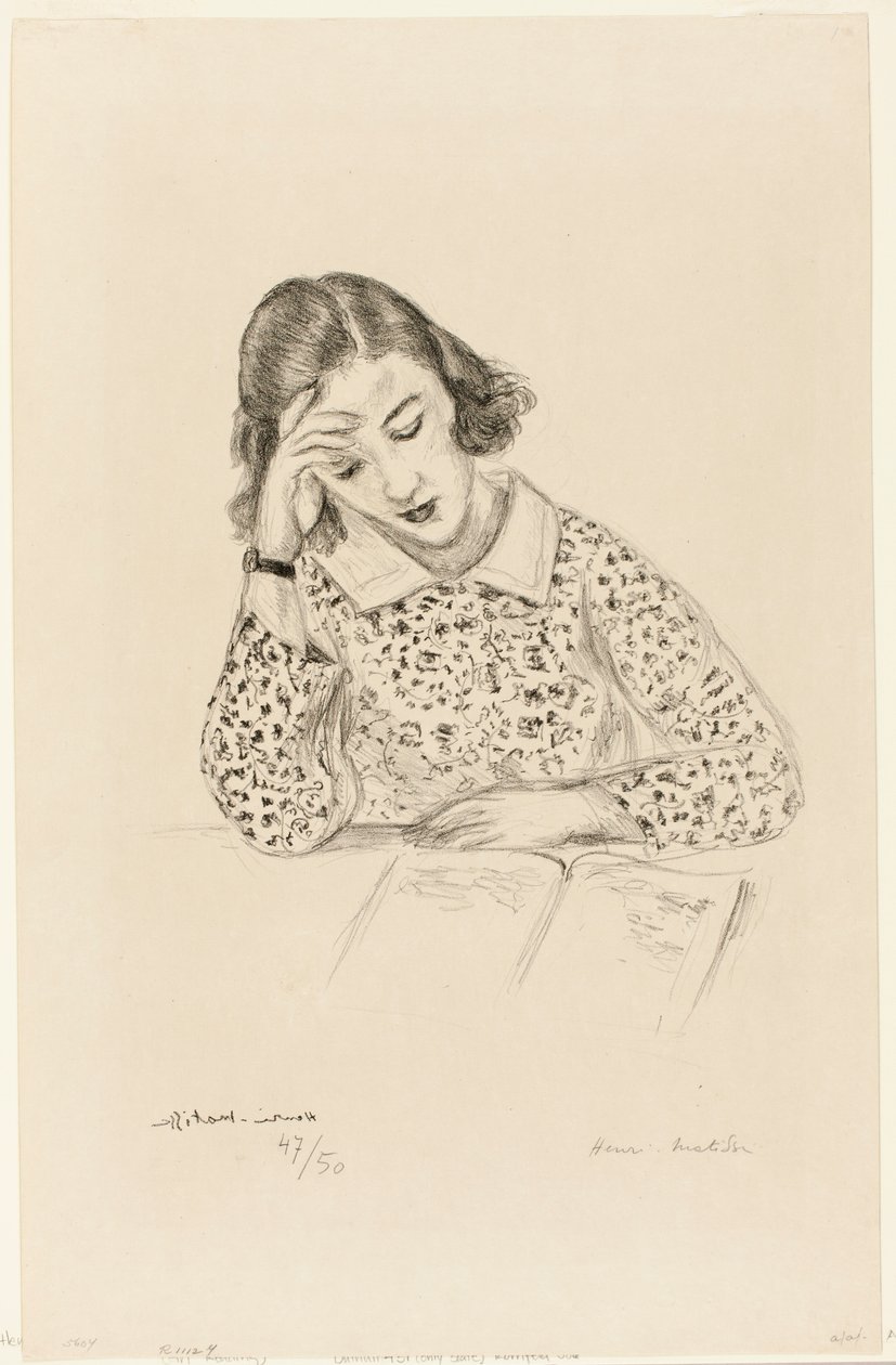 Mädchen beim Lesen von Henri Matisse