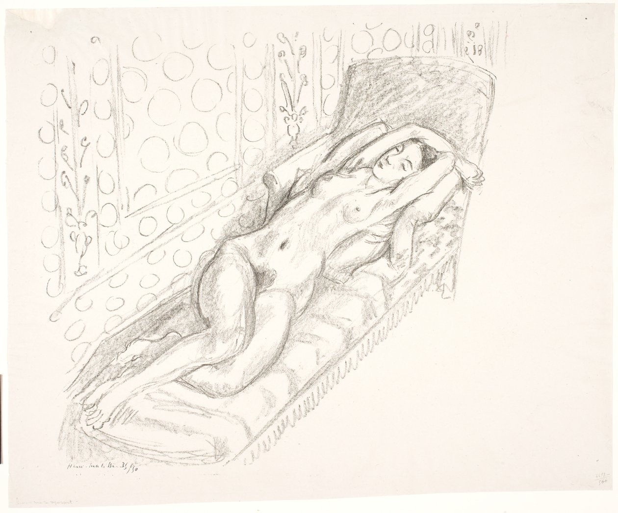 Nackte Frau, liegend auf einer Chaiselongue von Henri Matisse