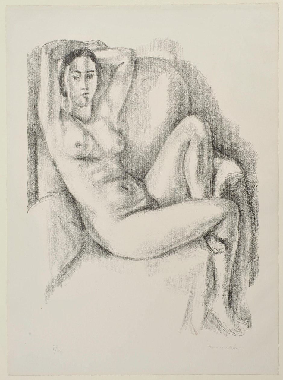 Akt mit blauem Kissen von Henri Matisse