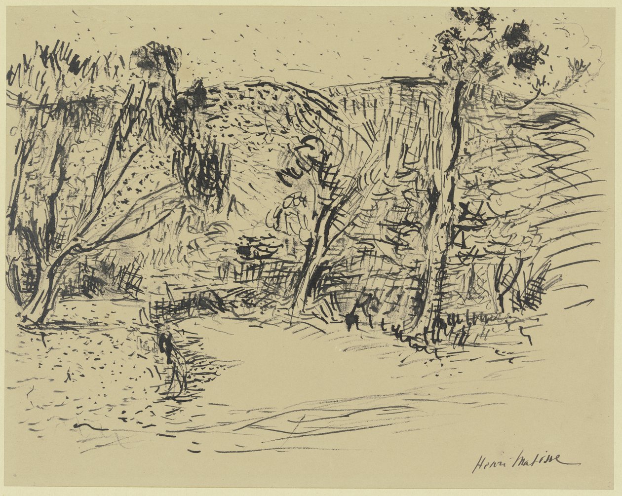 Weg zwischen Bäumen von Henri Matisse