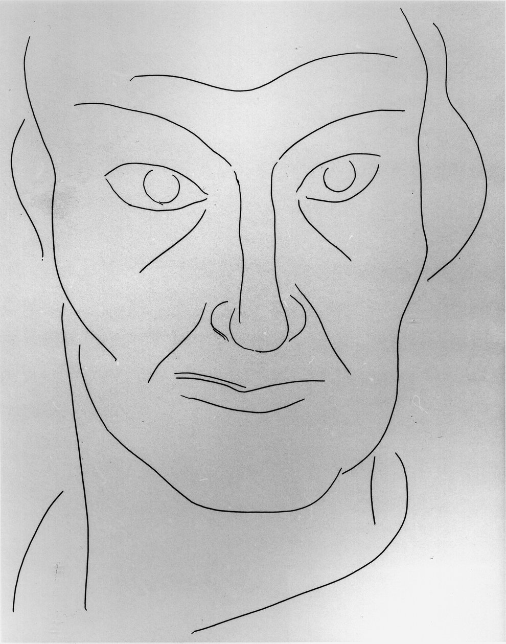 Porträt von Charles Baudelaire (1821-67), Illustration für Gedichte von Stephane Mallarme (1842-98) 1932 von Henri Matisse