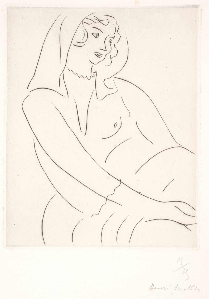 Sitzende Frau mit Schleier von Henri Matisse