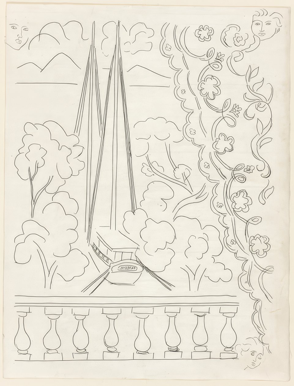 Soupir, Platte fünf aus Poesies de Mallarmé von Henri Matisse