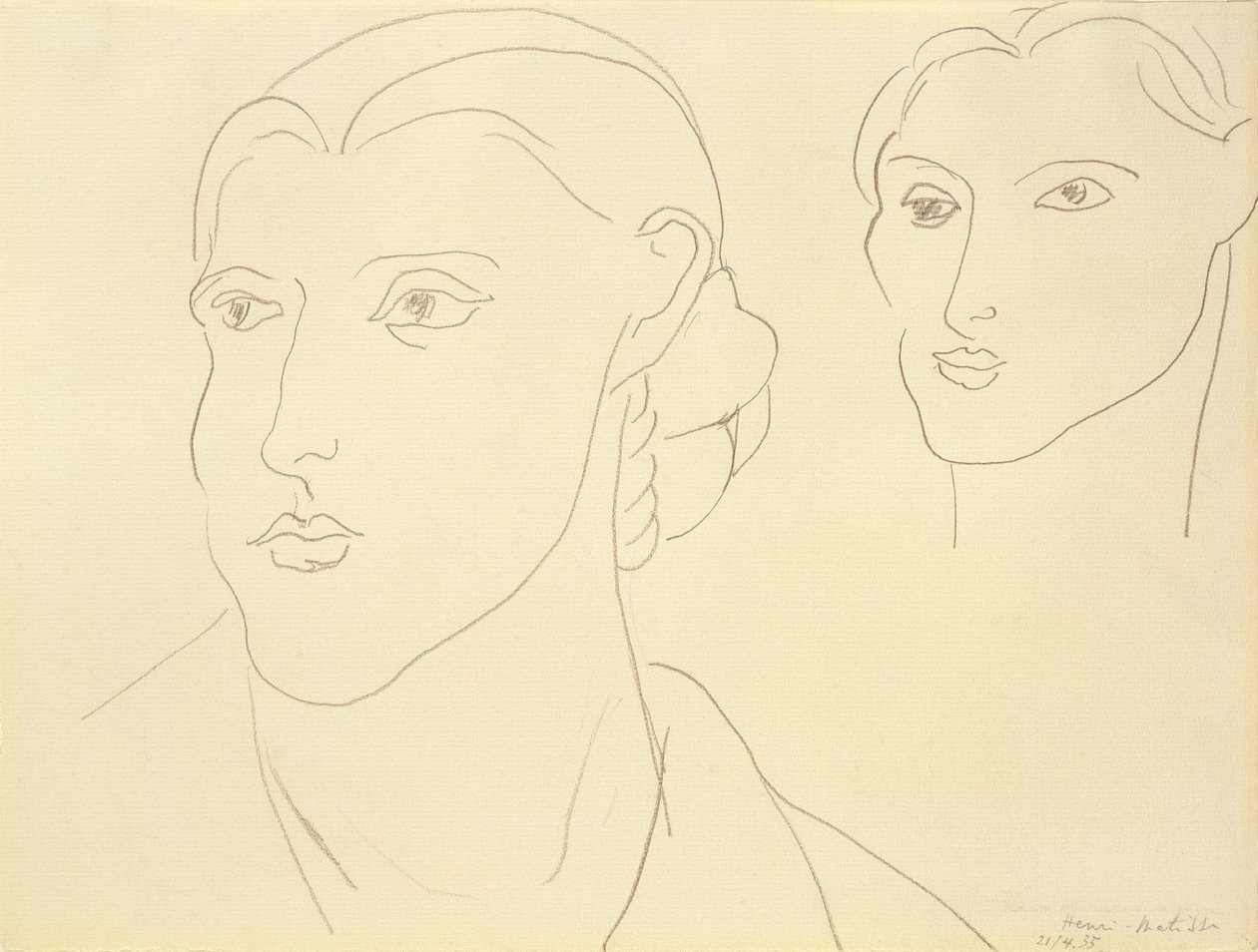 Zwei Studien eines Frauenkopfes von Henri Matisse