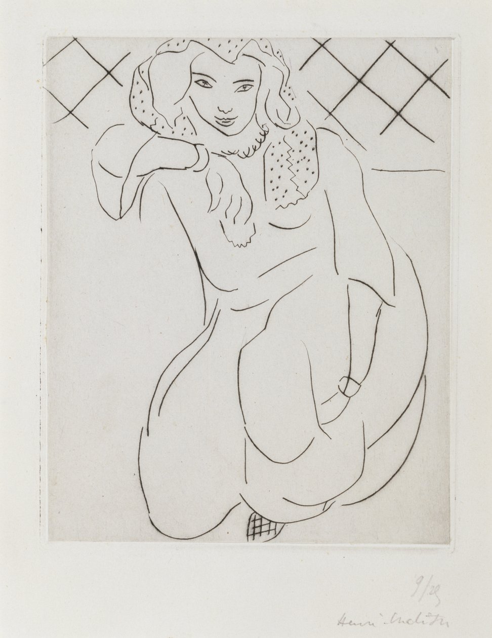 Verschleierte orientalische Frau kniend von Henri Matisse
