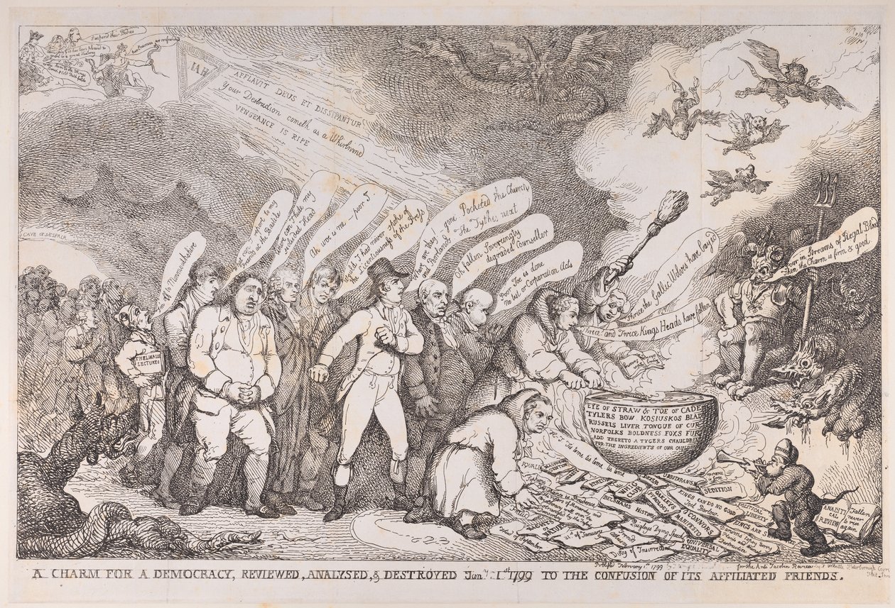 Ein Zauber für eine Demokratie, überprüft, analysiert und zerstört am 1. Januar 1799 von Henri Merke