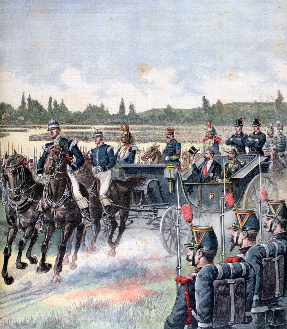 Ankunft des Präsidenten der Republik, Militärparade, 14. Juli 1891 von Henri Meyer