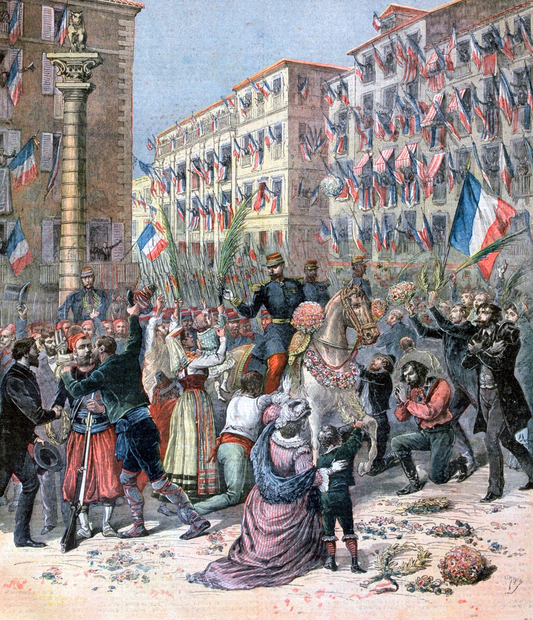 Einzug der Franzosen in Mailand, 8. Juni 1859 von Henri Meyer