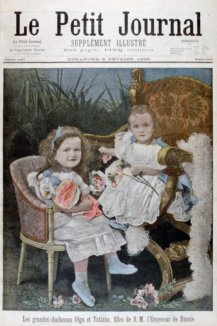 Großherzoginnen Olga und Tatiana von Russland, 1899 von Henri Meyer
