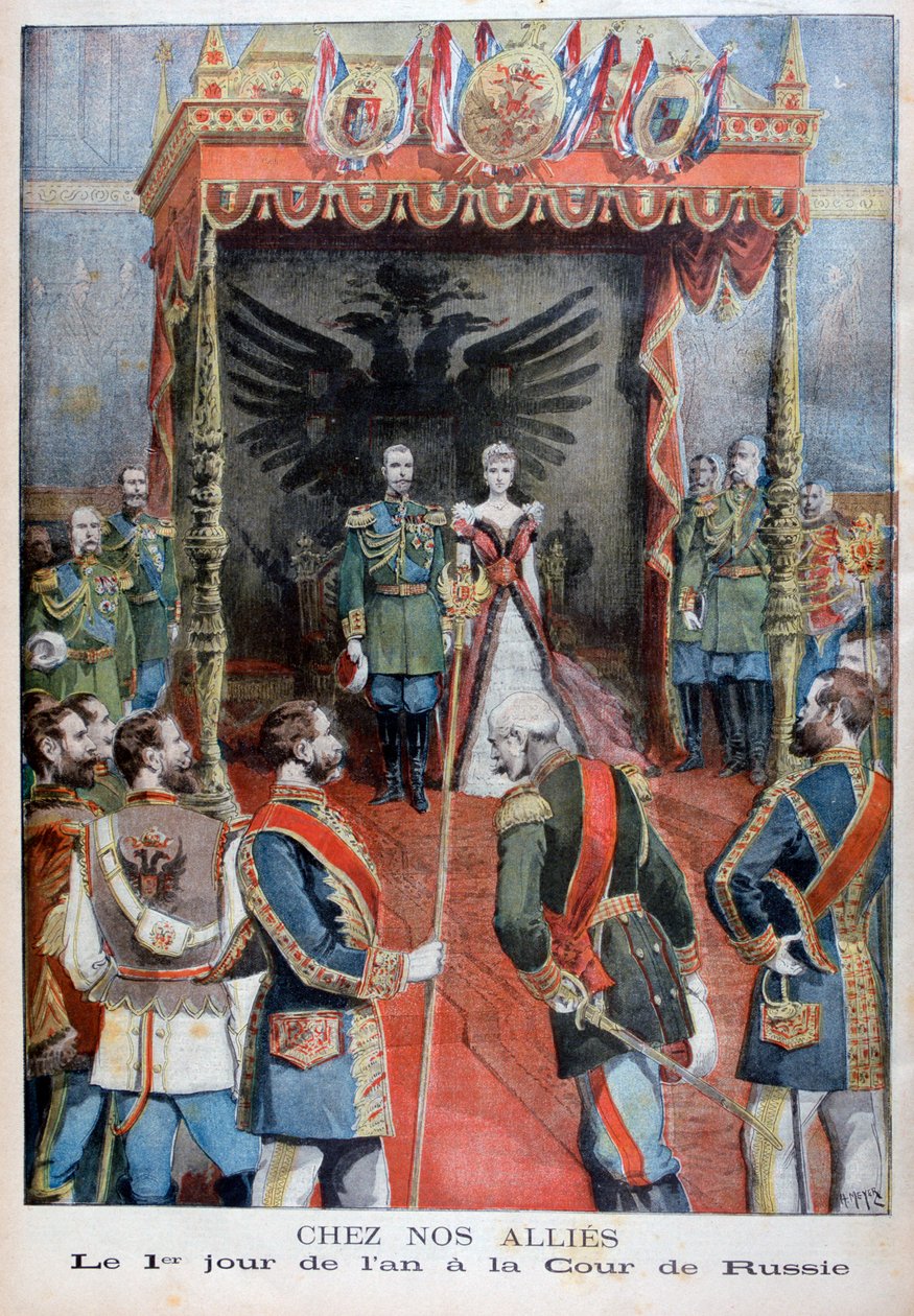 Neujahrsempfang am russischen Hof, 1897 von Henri Meyer