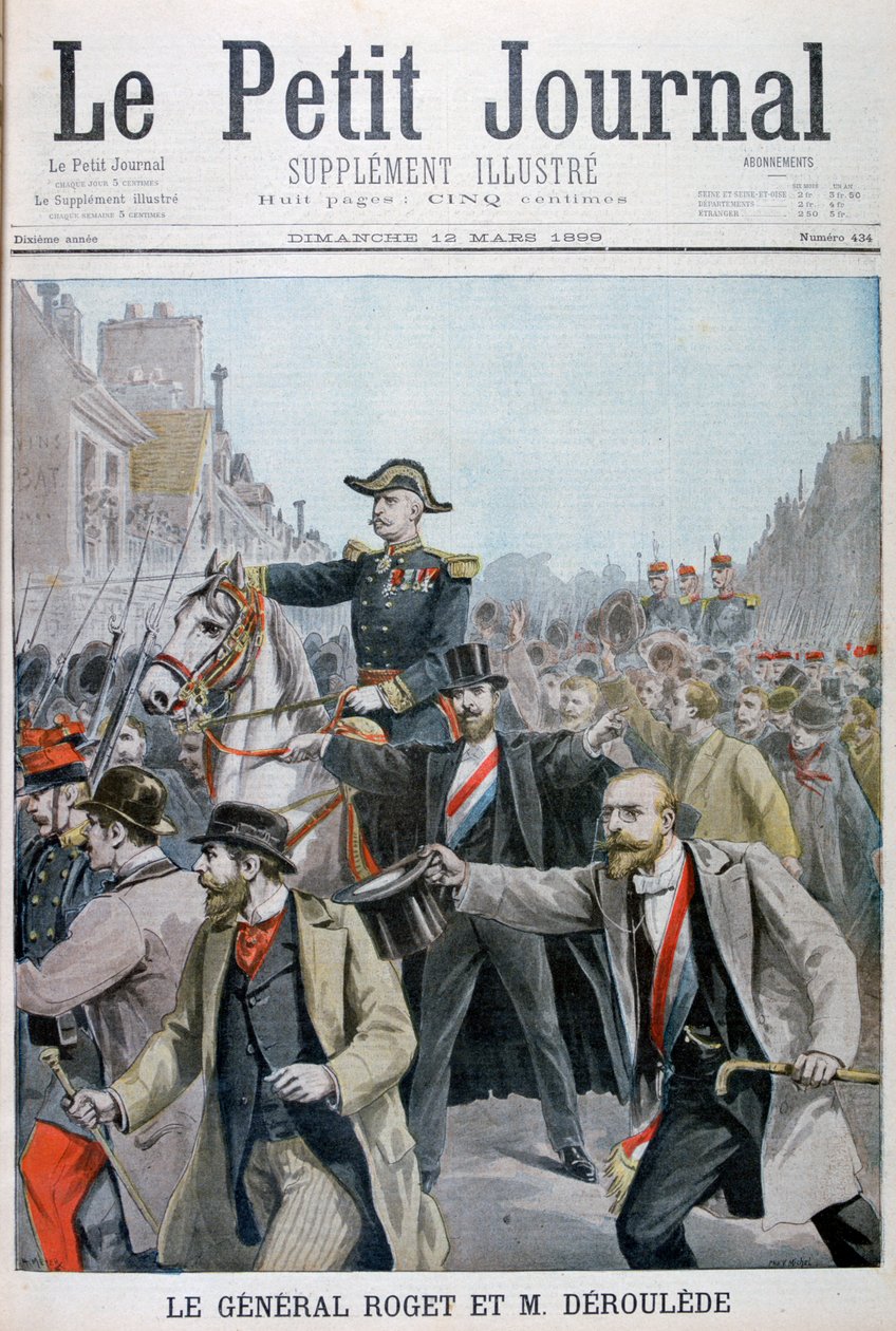 Paul Déroulède ergreift General Rogets Zügel, Paris, 1899 von Henri Meyer