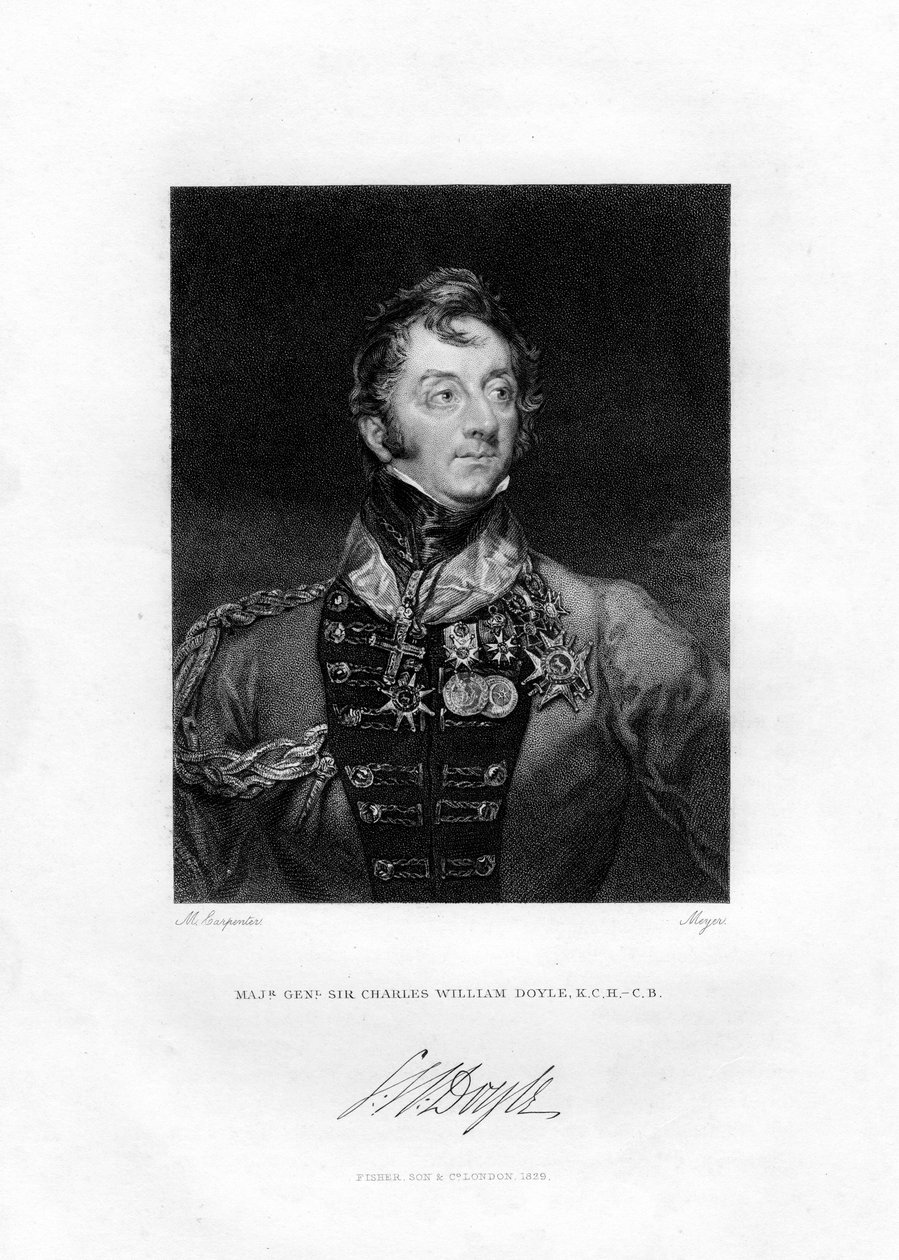 Sir Charles William Doyle, britischer General, 1829 von Henri Meyer
