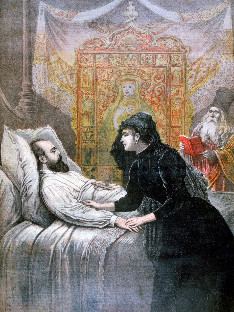 Der Tod von Zar Alexander III. von Russland, 1894 von Henri Meyer