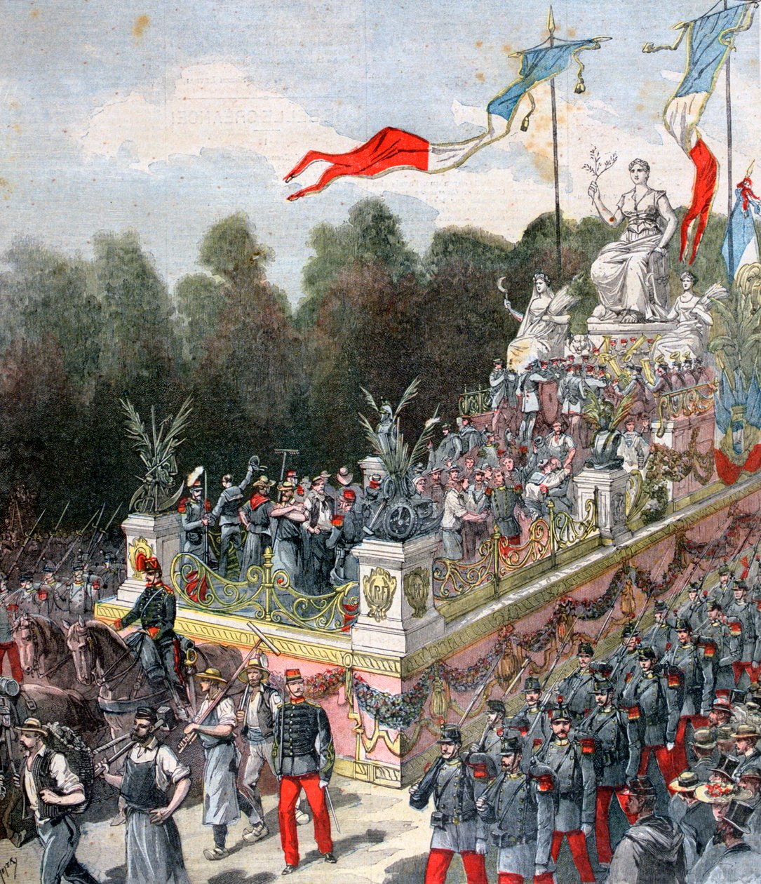 Der Wagen der Harmonie und des Friedens, nationales Schicksal, 22. September, Frankreich, 1892 von Henri Meyer