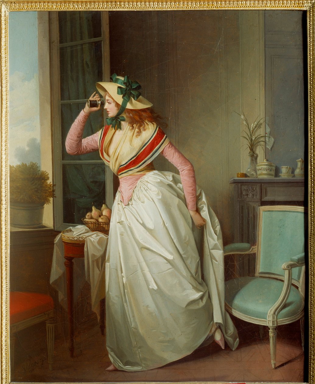Frau im Auge. Gemälde von Henri Nicolas van Gorp (1756-1819) 19. Jahrhundert Rouen, Musée des Beaux-Arts von Henri Nicolas van Gorp