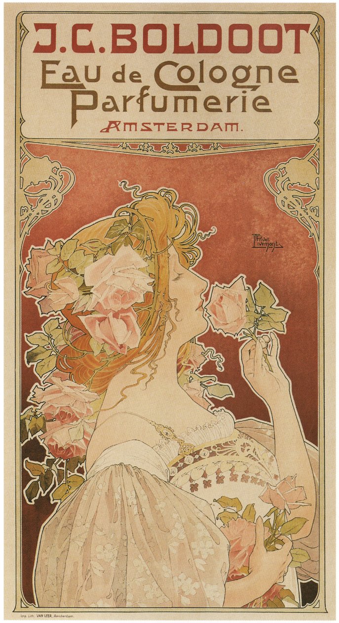 Eau de Cologne Parfümerie, 1899 von Henri Henri Antoine Théodore Livemont