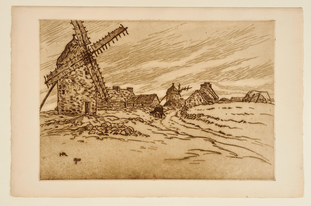 Mühlen bei La Palue von Henri Rivière