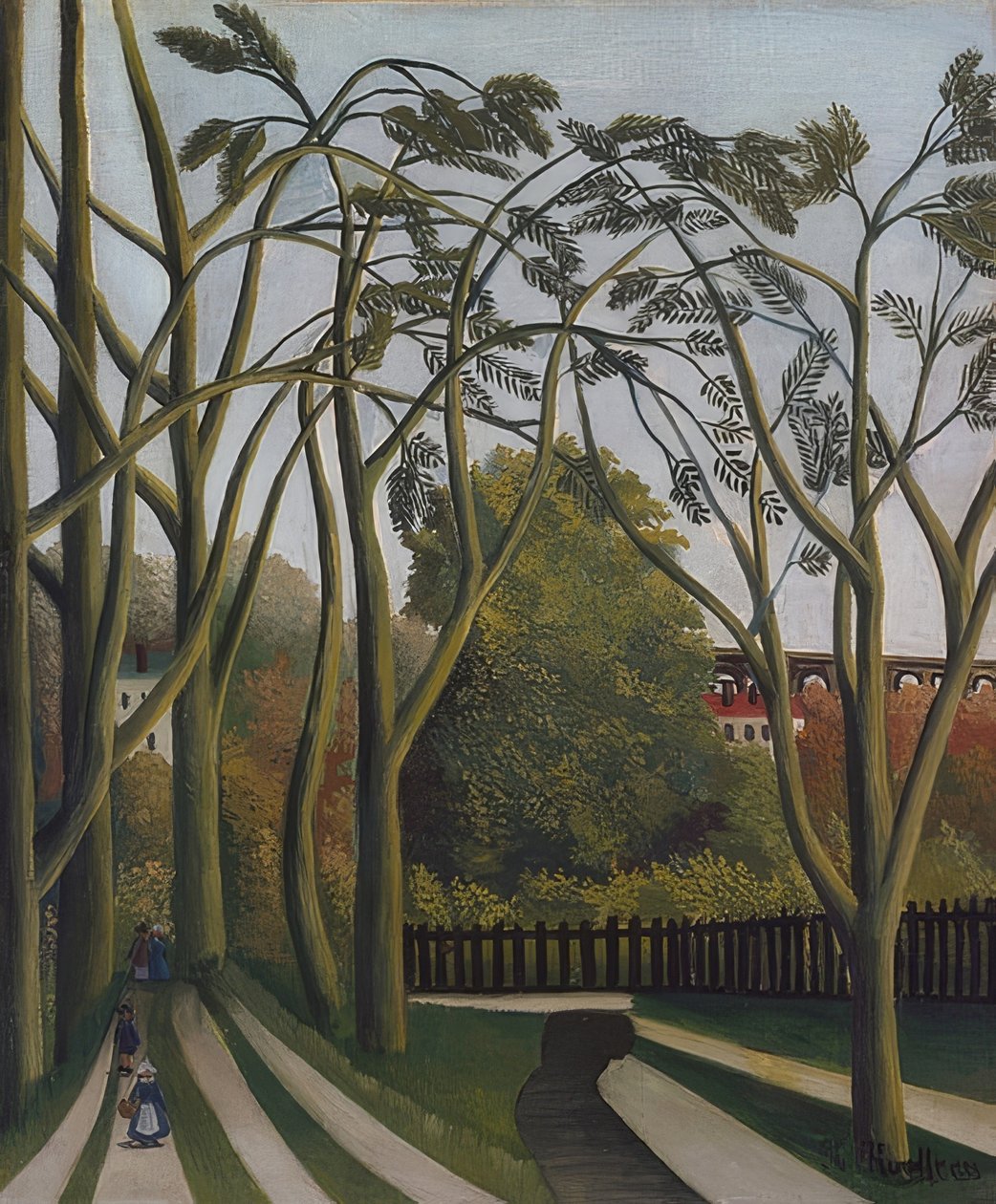 Am Ufer des Bièvre bei Bicêtre von Henri Rousseau