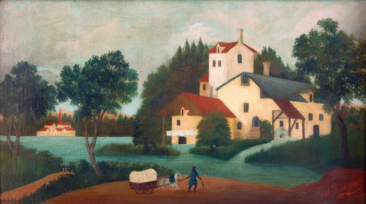 Das Gespann vor der Mühle von Henri Rousseau