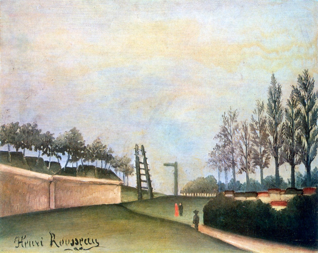 Blick auf die Befestigungen links vom Tor von Vanves, 1909 von Henri Rousseau