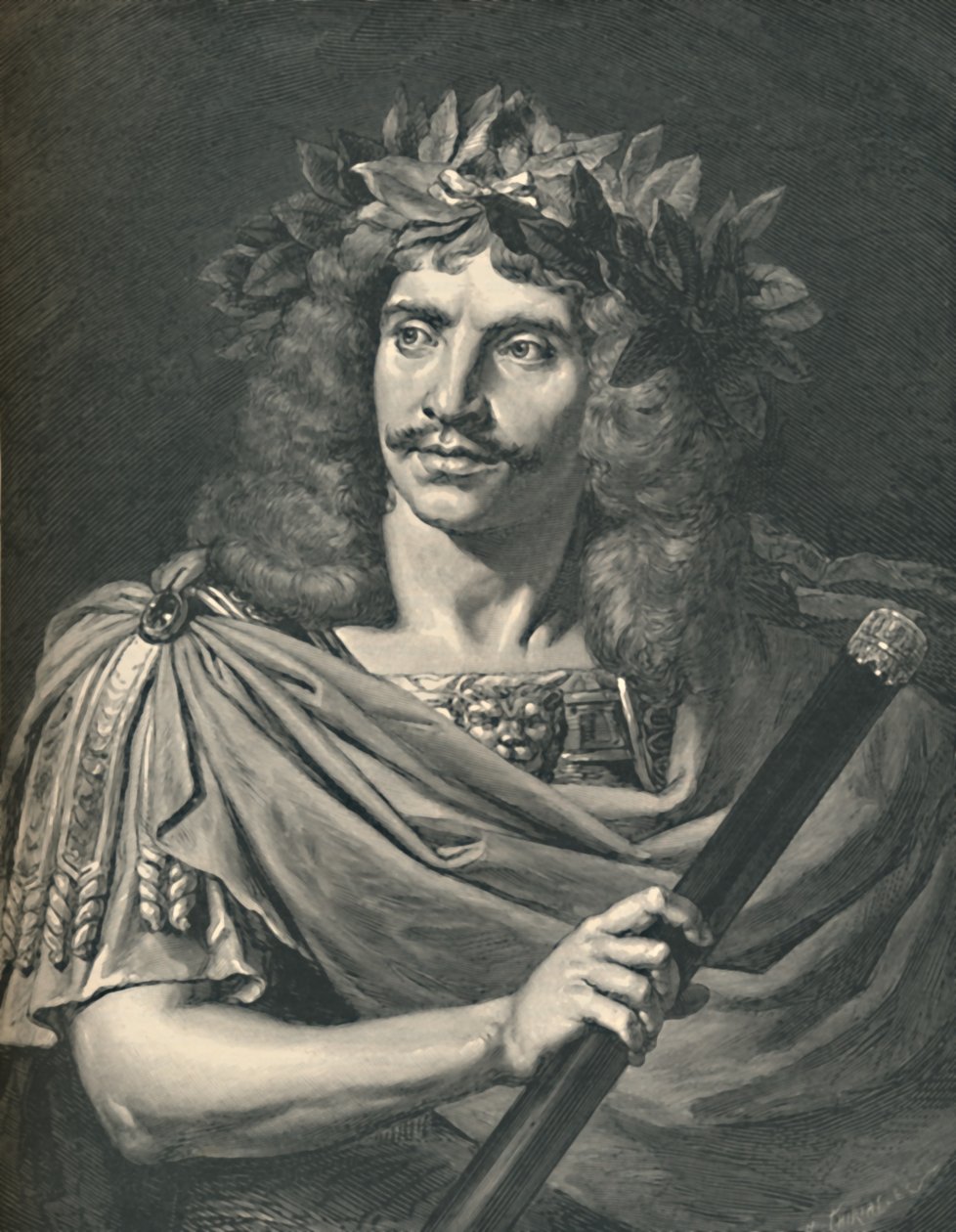Molière als Julius Caesar in der Tragödie von Pompée, 1886 von Henri Thiriat