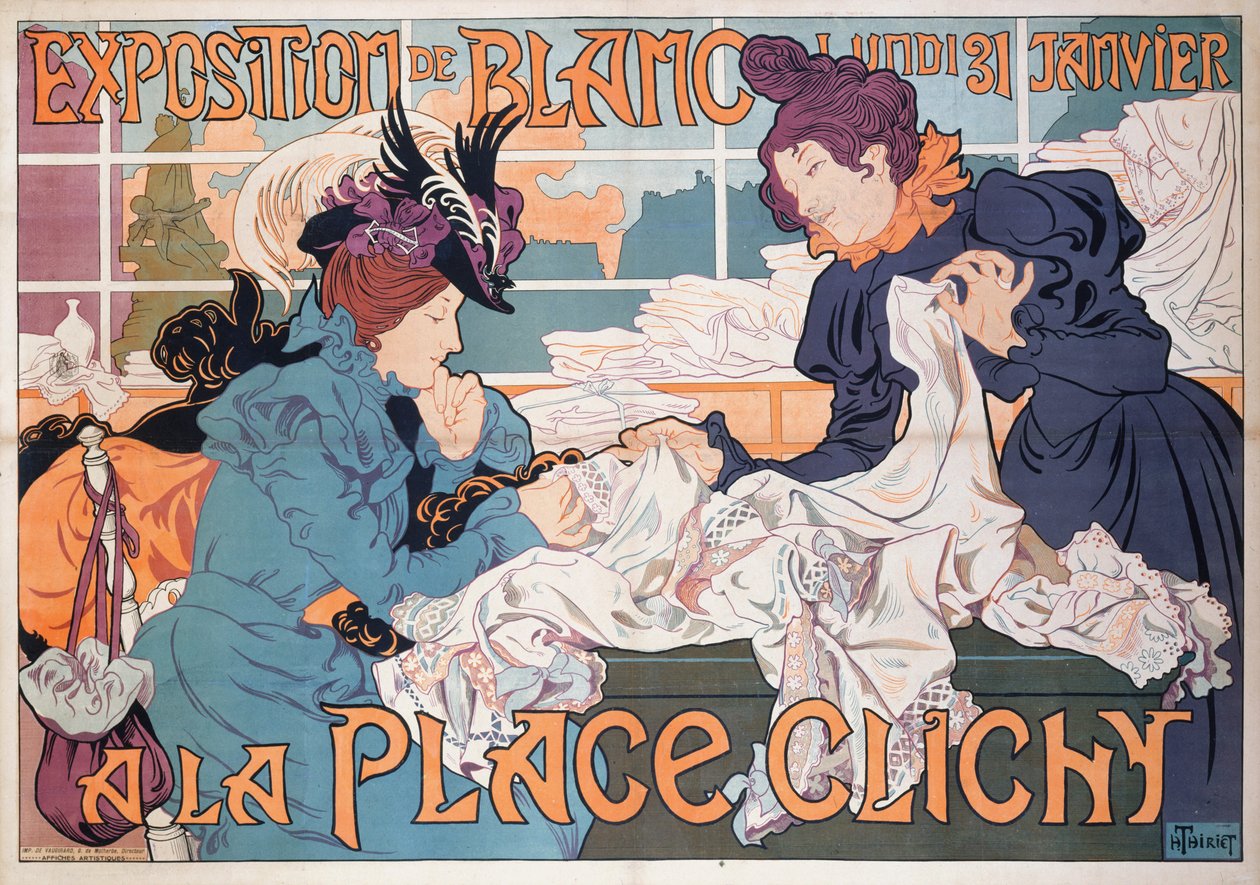 Ausstellung von Weiß auf dem Place Clichy, 1898 von Henri Thiriet