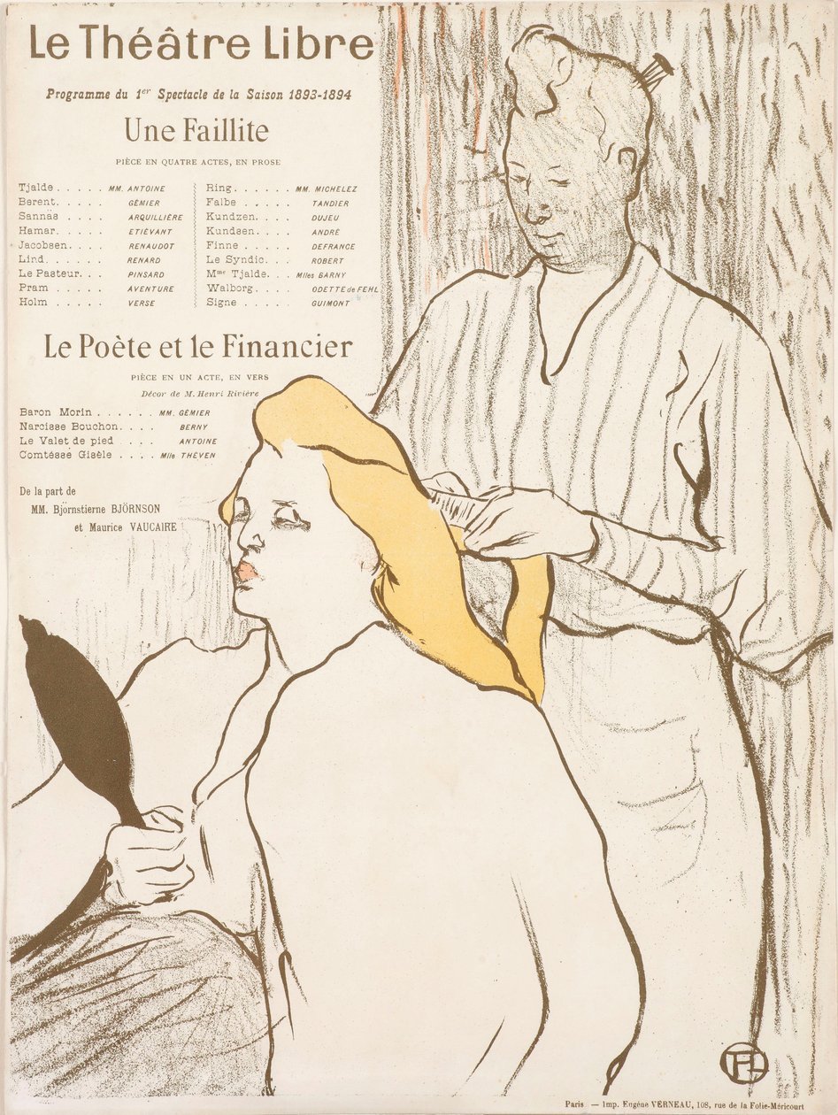 Le Coiffeur - Programm des Théâtre Libre von Henri Toulouse Lautrec de