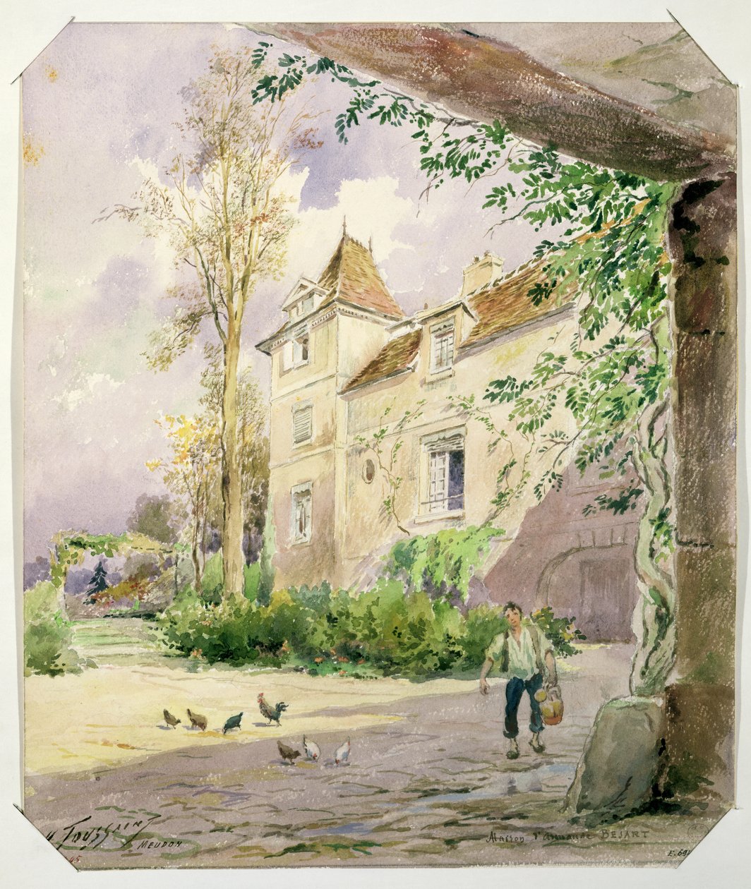 Das Haus von Armande Bejart (1642-1700) in Meudon, um 1906 von Henri Toussaint