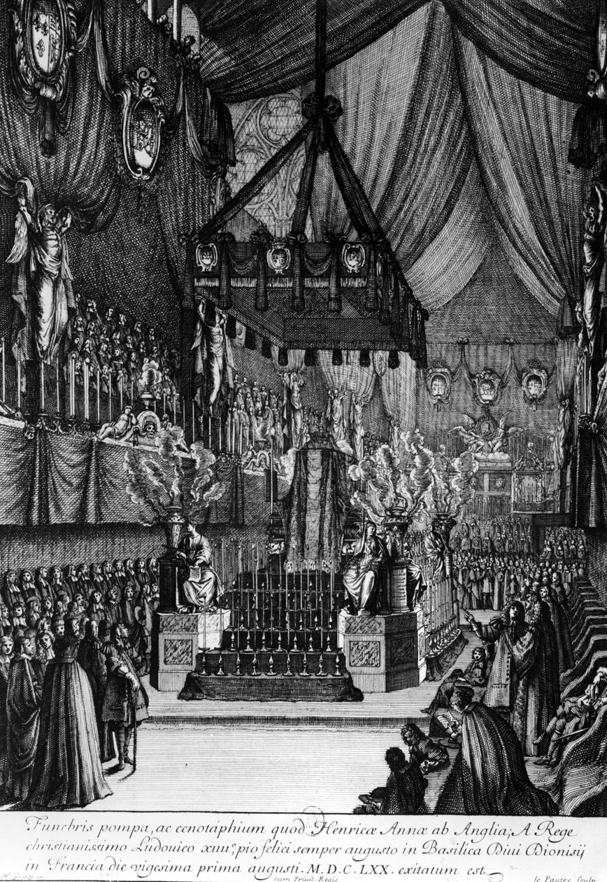 Begräbnis von Prinzessin Henrietta von England, 1670 von Henri de Gissey