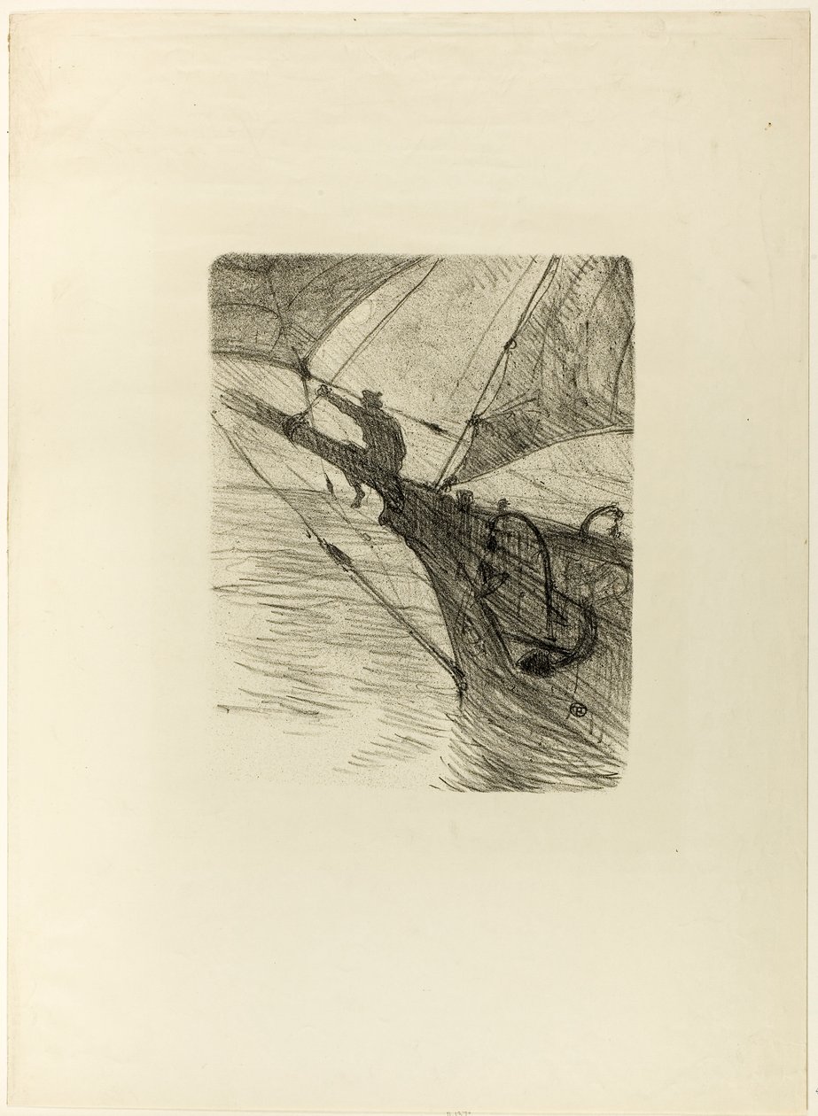 Auf See bei Nacht, aus Mélodies de Désiré Dihau von Henri de Toulouse-Lautrec