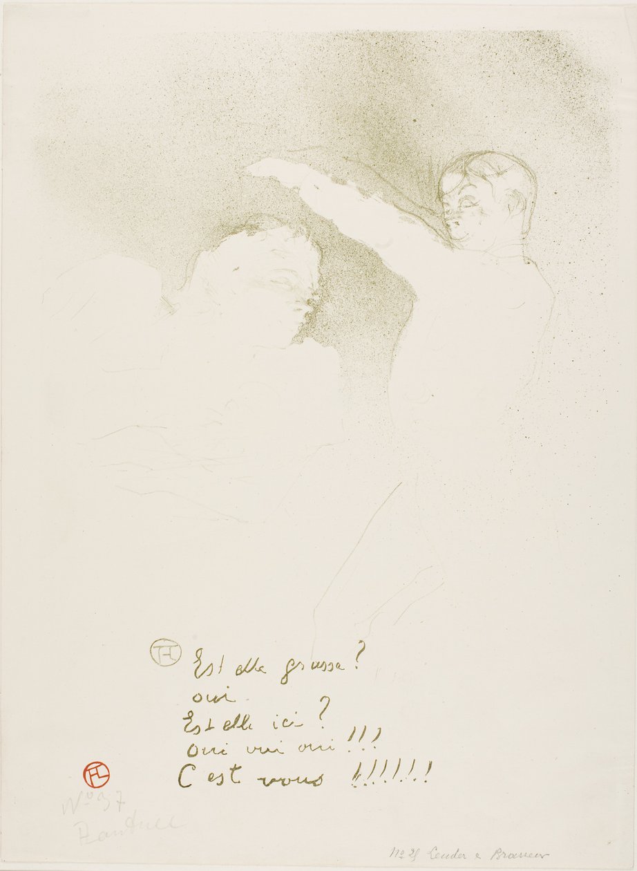 Bei den Variétés: Mademoiselle Lender und Brasseur von Henri de Toulouse-Lautrec