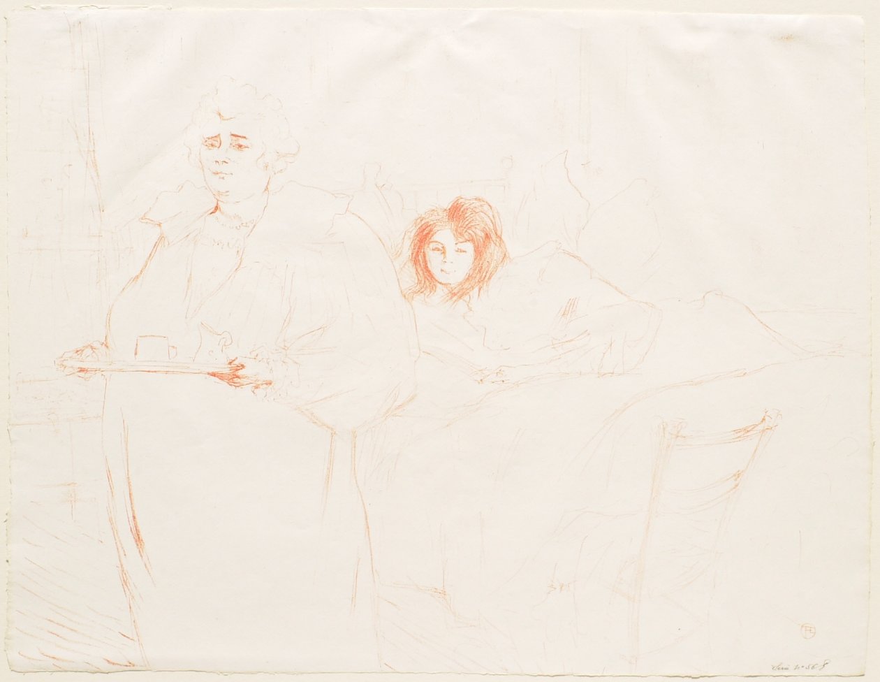 Elles: Frau mit Tablett: Frühstück - Mme Baron und Mlle Popo von Henri de Toulouse-Lautrec