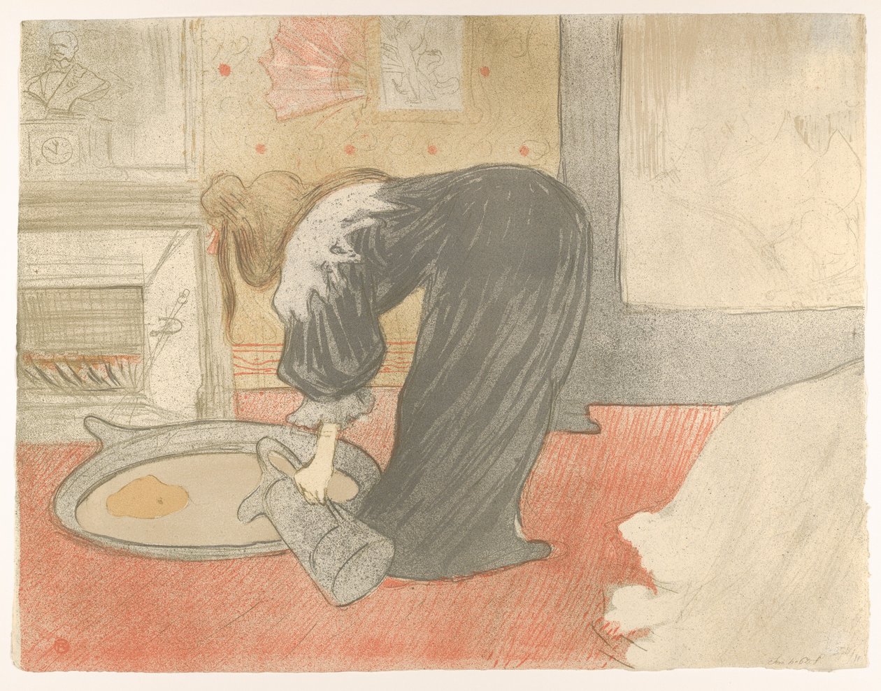 Füllen einer Wanne, aus „Elles“ von Henri de Toulouse-Lautrec