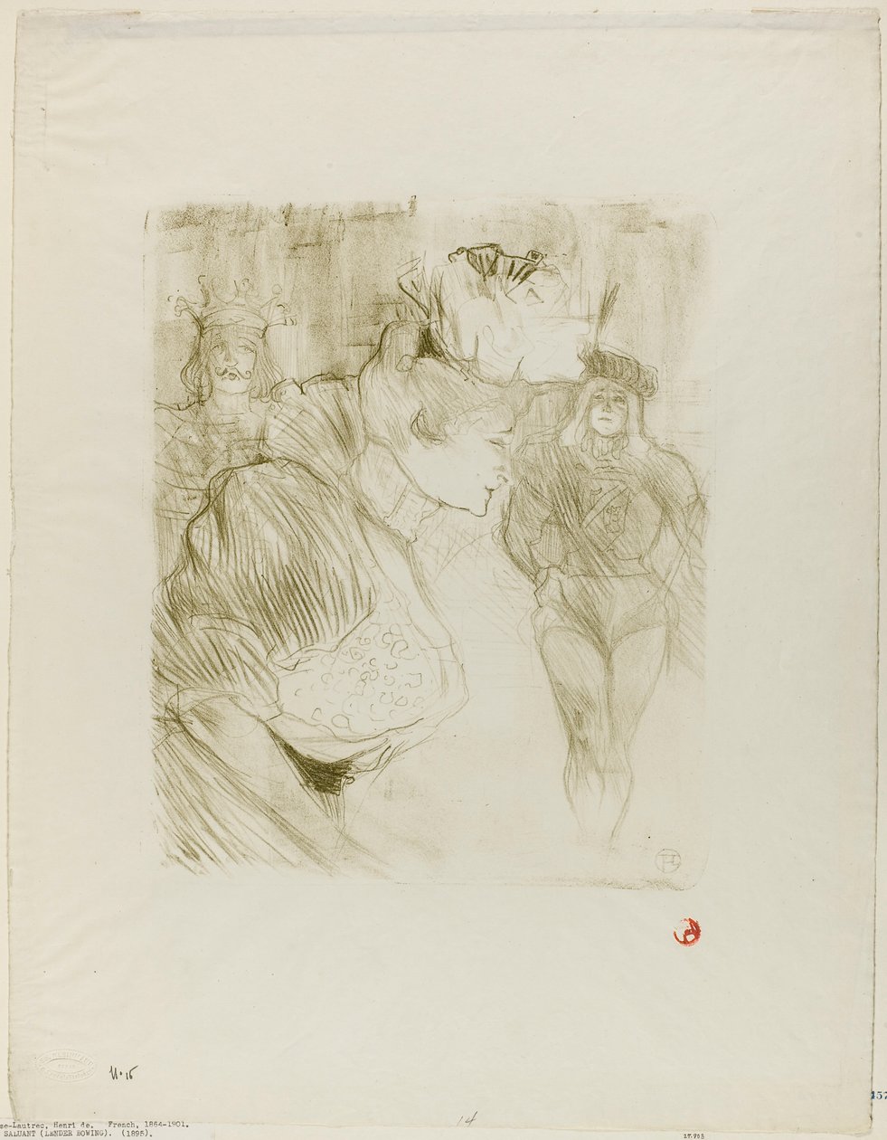 Verleiher, der sich verbeugt von Henri de Toulouse-Lautrec
